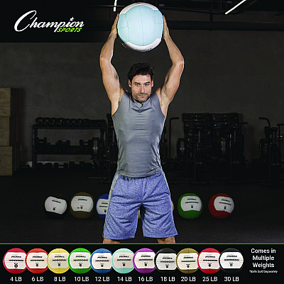 Champion Sports Rhino Promax Medicine Ball, 18 lb, Black (CSIRPX18)