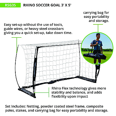 Champion Sports Rhino Soccer Goal, 36" x 60" (CSIRSG35)