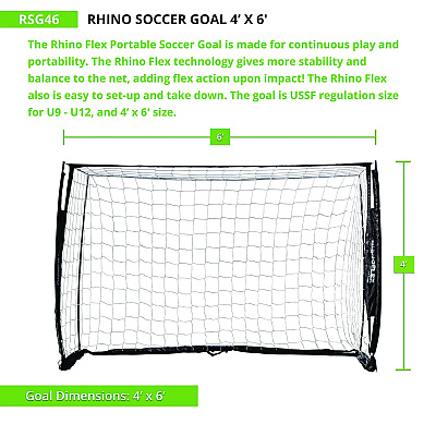 Champion Sports Rhino Soccer Goal, 48"  x 72" (CSIRSG46)