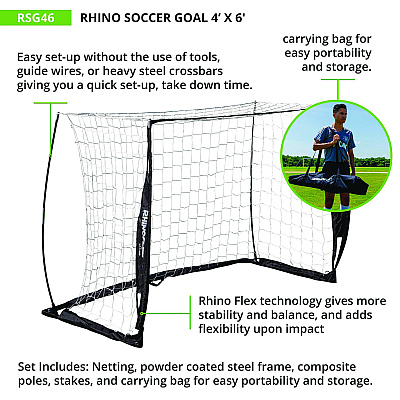 Champion Sports Rhino Soccer Goal, 48"  x 72" (CSIRSG46)