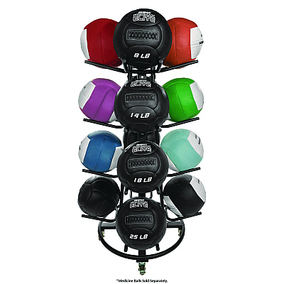 Champion Sports Round Medicine Ball Tree, 31" x 31" x 66.5", Black (CSIRTM1)