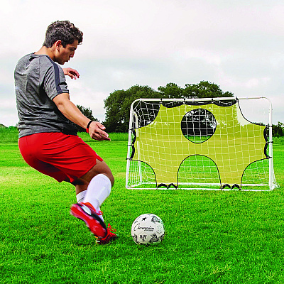 Champion Sports 3-in-1 Soccer Training Goal, 6 ft  x 4 ft, 1.25" dia Frame (CSISG3IN1)