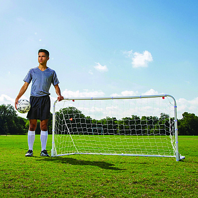Champion Sports Easy Fold Soccer Goal, 6 ft  x 3 ft, 1.25" dia Frame (CSISG63)