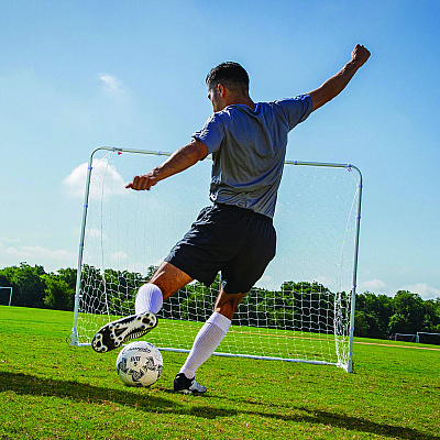 Champion Sports Easy Fold Soccer Goal, 8 ft x 6 ft, 1.25" dia Frame (CSISG86)