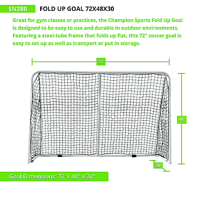 Champion Sports Fold Up Goal, 72" x 48" (CSISN280)