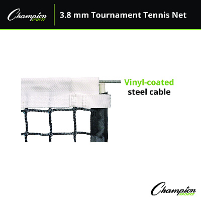 Champion Sports Four-Season Tournament Tennis Net, 42 ft x 3.5 ft, 0.13" dia (CSIT500)