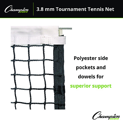 Champion Sports Four-Season Tournament Tennis Net, 42 ft x 3.5 ft, 0.13" dia (CSIT500)