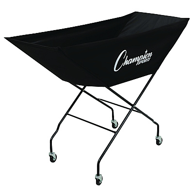 Champion Sports Pro Collapsible Volleyball Cart, 23" x 55" x 41", Black (CSIVCPRO)
