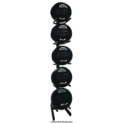 Champion Sports U-Ring Single Medicine Ball Tree, 23" x 22.5" x 64.5", Black (CSISTM1)