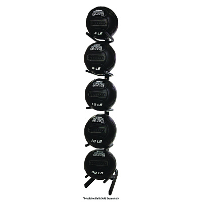 Champion Sports U-Ring Single Medicine Ball Tree, 23" x 22.5" x 64.5", Black (CSISTM1)