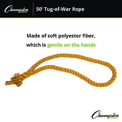 Champion Sports Tug-of-War Rope, 50 ft, 1" dia (CSITWR50)