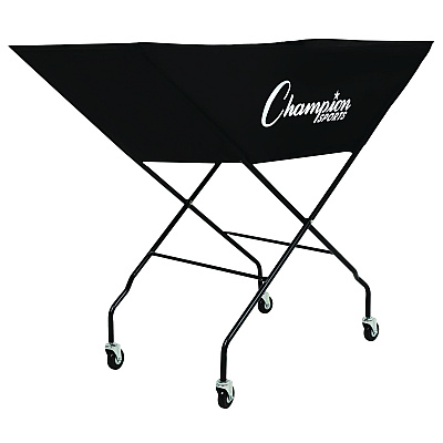 Champion Sports Pro Collapsible Volleyball Cart, 23" x 55" x 41", Black (CSIVCPRO)