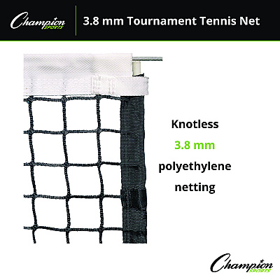 Champion Sports Four-Season Tournament Tennis Net, 42 ft x 3.5 ft, 0.13" dia (CSIT500)