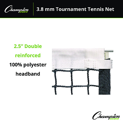 Champion Sports Four-Season Tournament Tennis Net, 42 ft x 3.5 ft, 0.13" dia (CSIT500)