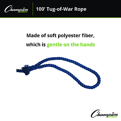 Champion Sports Tug-of-War Rope, 100 ft, 1" dia (CSITWR100)