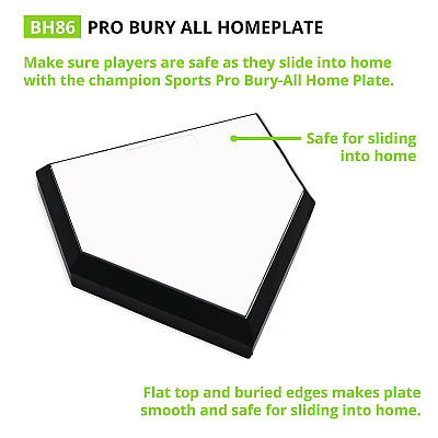 Champion Sports Pro Bury All Homeplate, 20" x 20" x 4" (CSIBH86)