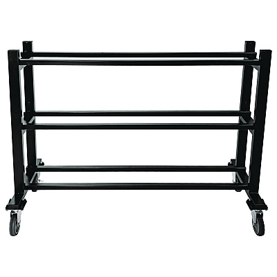 Champion Sports Deluxe Heavy-Duty Basketball Cart, Metal, 220 lb Capacity, 16 x 50.75 x 34.75, Black (CSIBKCART)