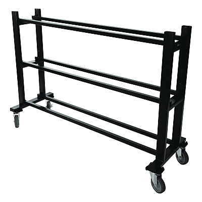 Champion Sports Deluxe Heavy-Duty Basketball Cart, Metal, 220 lb Capacity, 16 x 50.75 x 34.75, Black (CSIBKCART)