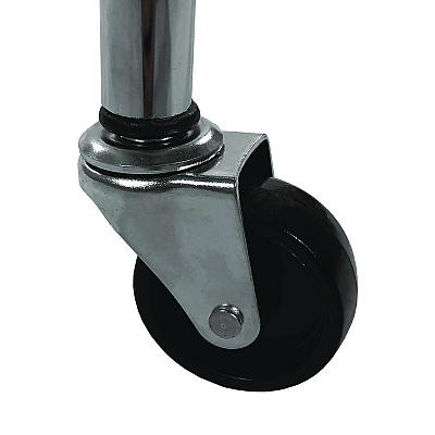 Champion Sports Portable Ball Locker, Metal, 176 lb Capacity, 24 x 41 x 36, Chrome (CSIBCX)