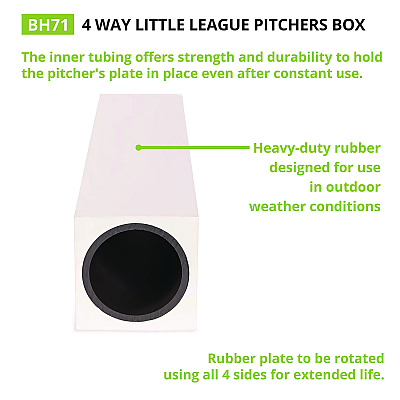 Champion Sports 4-Way Youth Pitcher's Box, 18" x 4" (CSIBH71)