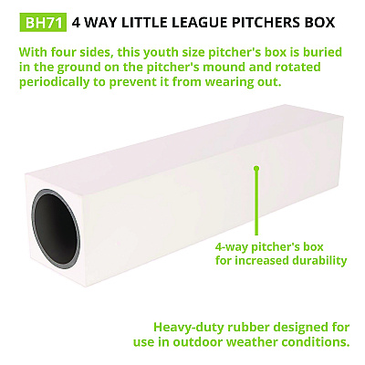 Champion Sports 4-Way Youth Pitcher's Box, 18" x 4" (CSIBH71)