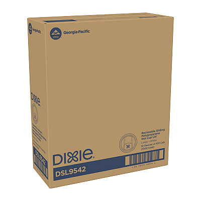 Dixie Smart Top Reclosable Lids for Hot Cups, Fits 10 oz to 20 oz Cups, White, 1,000/Carton (DXEDSL9542)