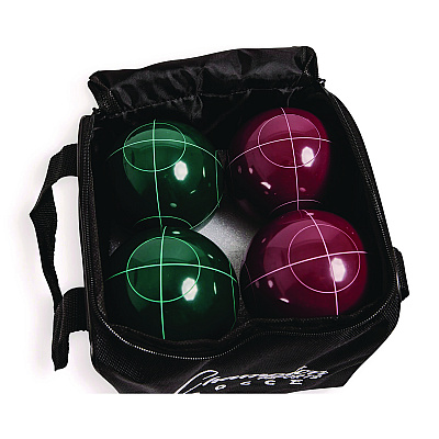 Champion Sports Deluxe Bocce Tournament Set, 4.25" dia Balls, Assorted Colors (CSICG200)