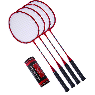 Champion Sports Deluxe Volleyball/Badminton Tournament Set, (4) Rackets/(2) Shuttlecocks/(2) Birdies/Net/Pump/Volleyball (CSICG202)