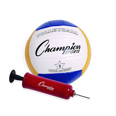 Champion Sports Deluxe Volleyball/Badminton Tournament Set, (4) Rackets/(2) Shuttlecocks/(2) Birdies/Net/Pump/Volleyball (CSICG202)
