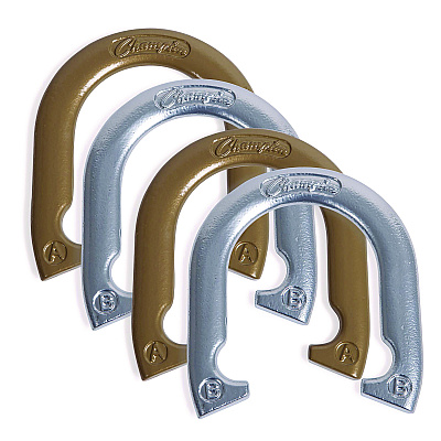Champion Sports Deluxe Horseshoe Tournament Set, 4 Horseshoes/2 Stakes/Carry Bag/Rule Sheet (CSICG205)
