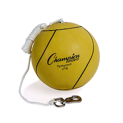 Champion Sports Deluxe Tetherball Tournament Set, Ball/24" Telescopic Poles/102" Cord/Carry Case/Pump/Needle (CSICG207)