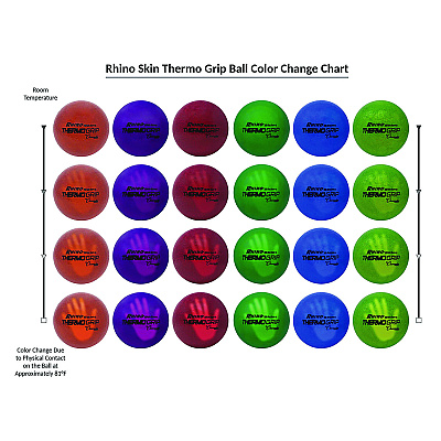 Champion Sports Rhino Skin Thermo Grip Dodgeball Set, 6.3" Diameter, Assorted Colors, 6/Set (CSIRXTHRMSET)