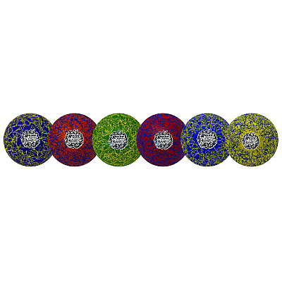 Champion Sports Rhino Skin Spider Dodgeball Set, 6.3" Diameter, Assorted Colors, 6/Set (CSIRXSPDRSET)