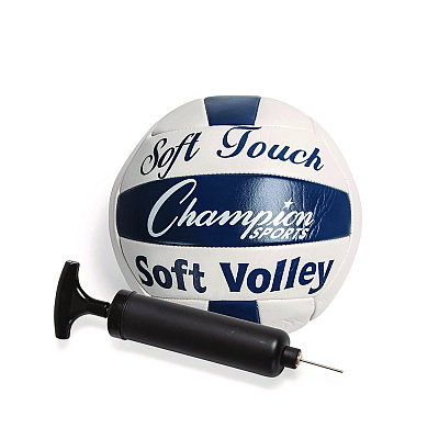 Champion Sports Deluxe Volleyball Set, Official-Size Volleyball, Volleyball Net (CSIVBSET)