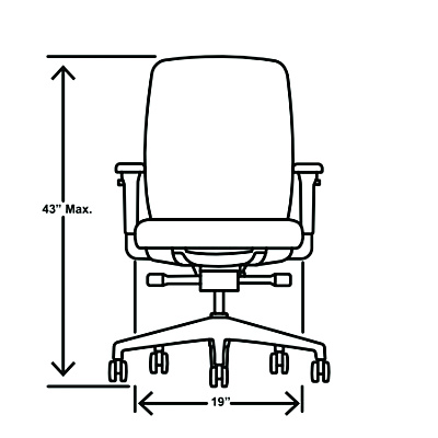 HON Nucleus Series Recharge Task Chair, 16.63 to 21.13 Seat Height, Frost Seat, Black Back, Black Base (HONNR12SAMC22BT)