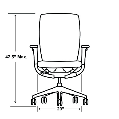 HON Flexion Mesh Back Task Chair, Supports Up to 300 lb, 14.81" to 19.7" Seat Height, Black/Basalt (HONFXTSAMAX25NL)