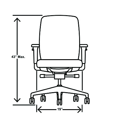 HON Nucleus Series Recharge Task Chair, Up to 300lb, 16.63" to 21.13" Seat Ht, Navy Seat, Black Back/Base (HONNR12SAMP13BT)