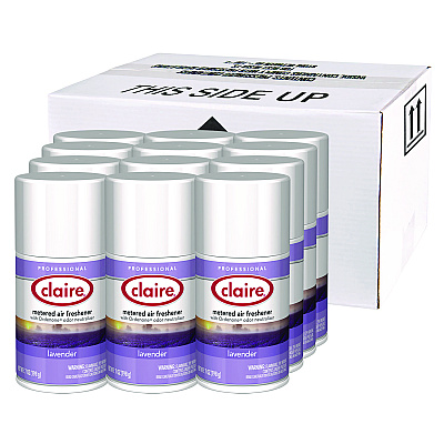 Claire Metered Air Freshener, Lavender, 11 oz Aerosol Spray, 12/Carton (CGC115)