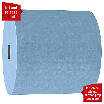 WypAll X90 Cloths, Jumbo Roll, 2-Ply, 11.1 x 13.4, Denim Blue, 450/Roll (KCC12889)