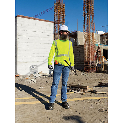 ergodyne Chill-Its 6688 Type R Class 2 Cooling Hi-Vis Sun Shirt with UV Protection, X-Large, Lime (EGO12139)