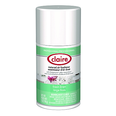 Claire Metered Air Freshener, Fresh Linen, 11 oz Aerosol Spray, 12/Carton (CGC110)