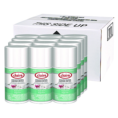Claire Metered Air Freshener, Fresh Linen, 11 oz Aerosol Spray, 12/Carton (CGC110)