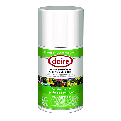 Claire Metered Air Freshener, Country Garden, 11 oz Aerosol Spray, 12/Carton (CGC118)