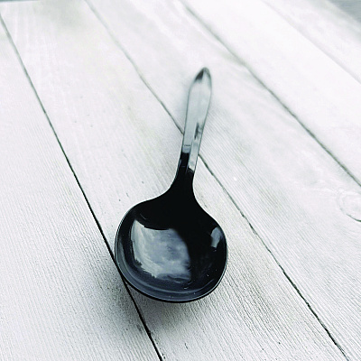 Boardwalk Mediumweight Polypropylene Cutlery, Soup Spoon, Black, 1,000/Carton (BWKSOUPBLMW)
