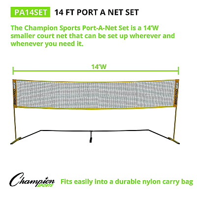 Champion Sports Rhino Port-A-Net Set, 36" to 60" x 168" (CSIPA14SET)