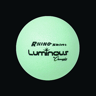 Champion Sports Rhino Skin Luminous Dodgeball Set, 6.3" Diameter, 6/Set (CSIRXLUMSET)