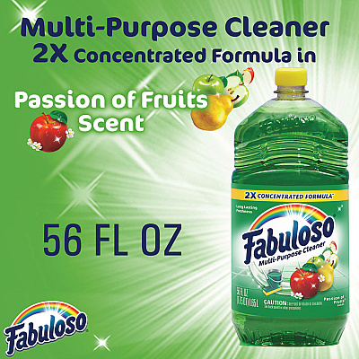 Fabuloso Multi-use Cleaner, Passion Fruit Scent, 56 oz, Bottle, 6/Carton (CPC53043)