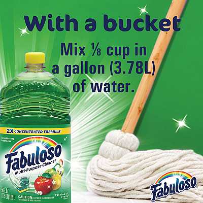 Fabuloso Multi-use Cleaner, Passion Fruit Scent, 56 oz, Bottle, 6/Carton (CPC53043)