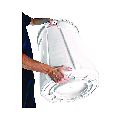 Rubbermaid Commercial Vented Round Brute Container, 20 gal, Plastic, White (RCP2620WHI)