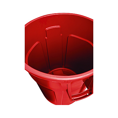 Rubbermaid Commercial Vented Round Brute Container, 44 gal, Plastic, Red (RCP264360REDEA)